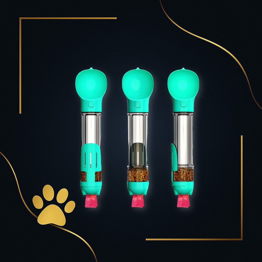 PawKit™ – 3 σε 1 Μπουκάλι Ταξιδιού για Νερό, Τροφή & Καθαρισμό